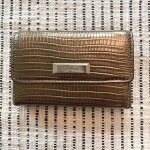 Gold Cole Haan Card Holder